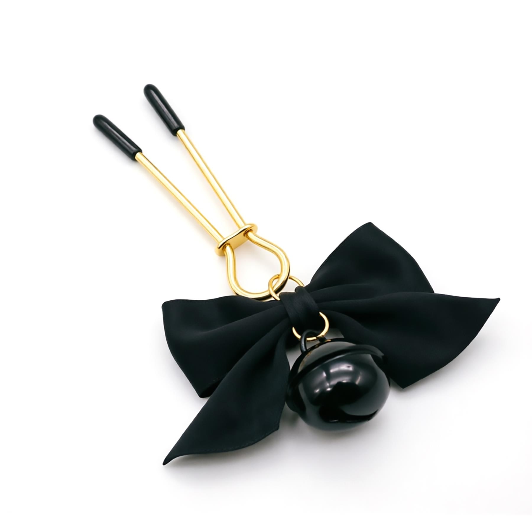 Bells and Bows Nipple Clamps - Product Shot - Red - Close Up