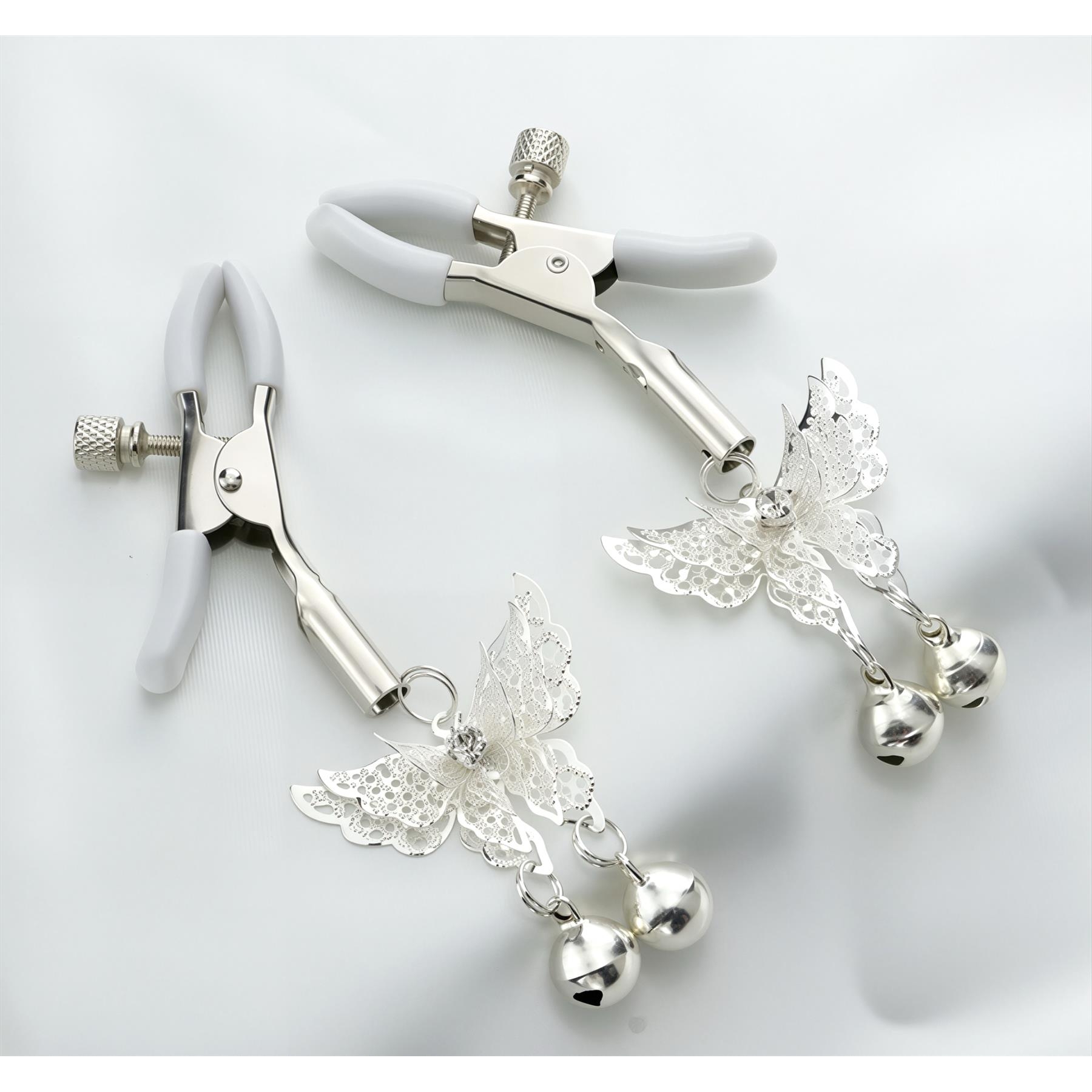 Butterfly Nipple Clamps - Product Shot - Silver