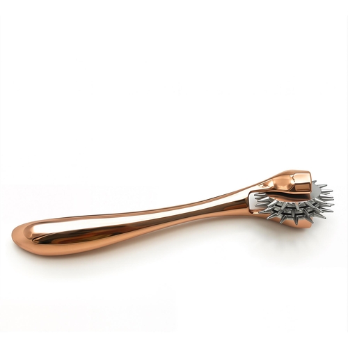 Rose Gold Triple Spoke Wartenberg Wheel - Product Shot #1