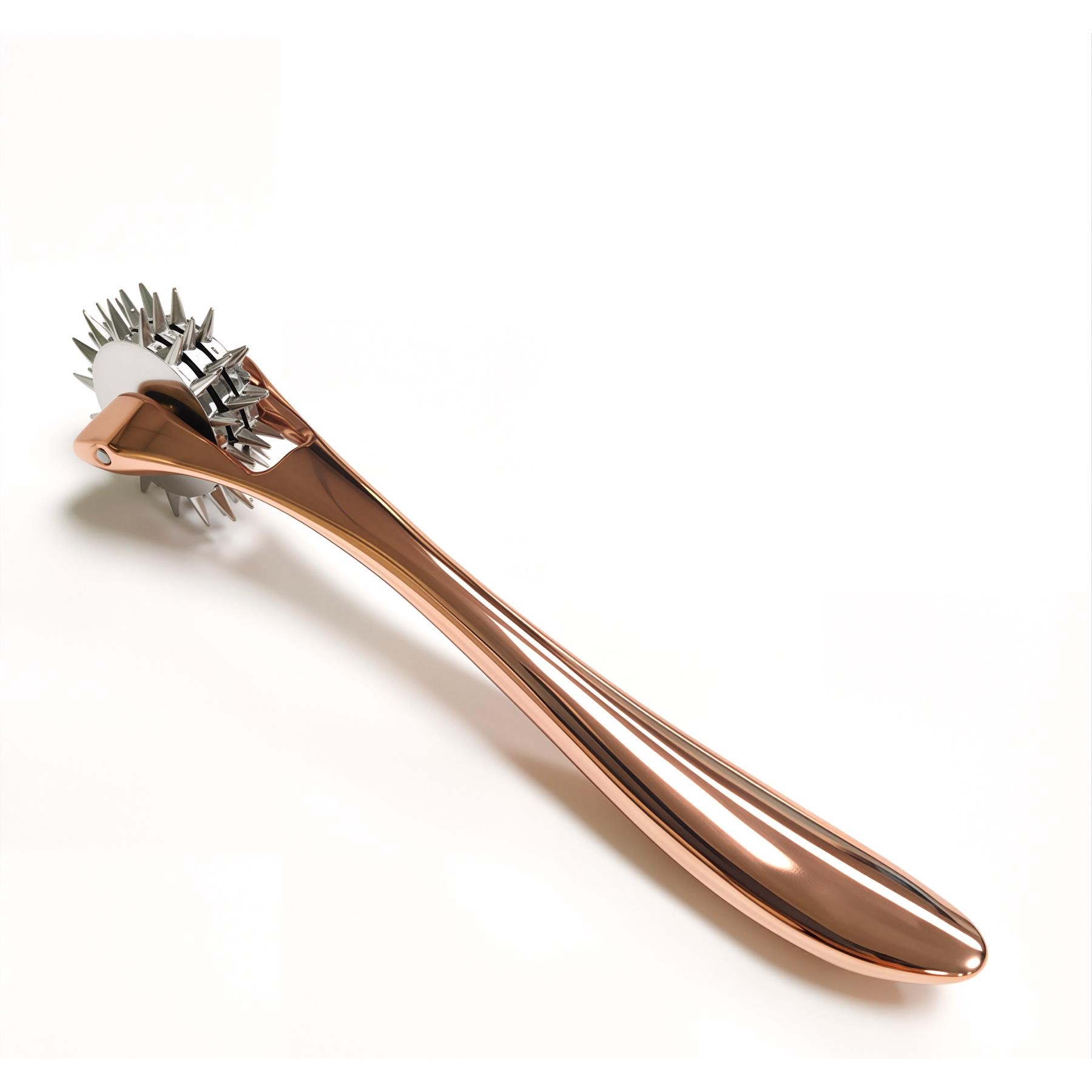 Rose Gold Triple Spoke Wartenberg Wheel - Product Shot #2