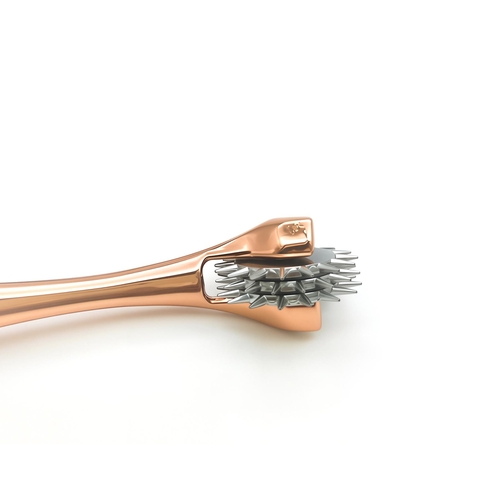 Rose Gold Triple Spoke Wartenberg Wheel - Close Up on Spokes