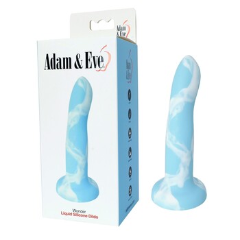 Adam & Eve Wonder Liquid Silicone Dildo - Product and Packaging