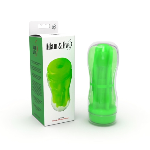 The Rave Glow-In-The-Dark Stroker - Product and Packaging - Green