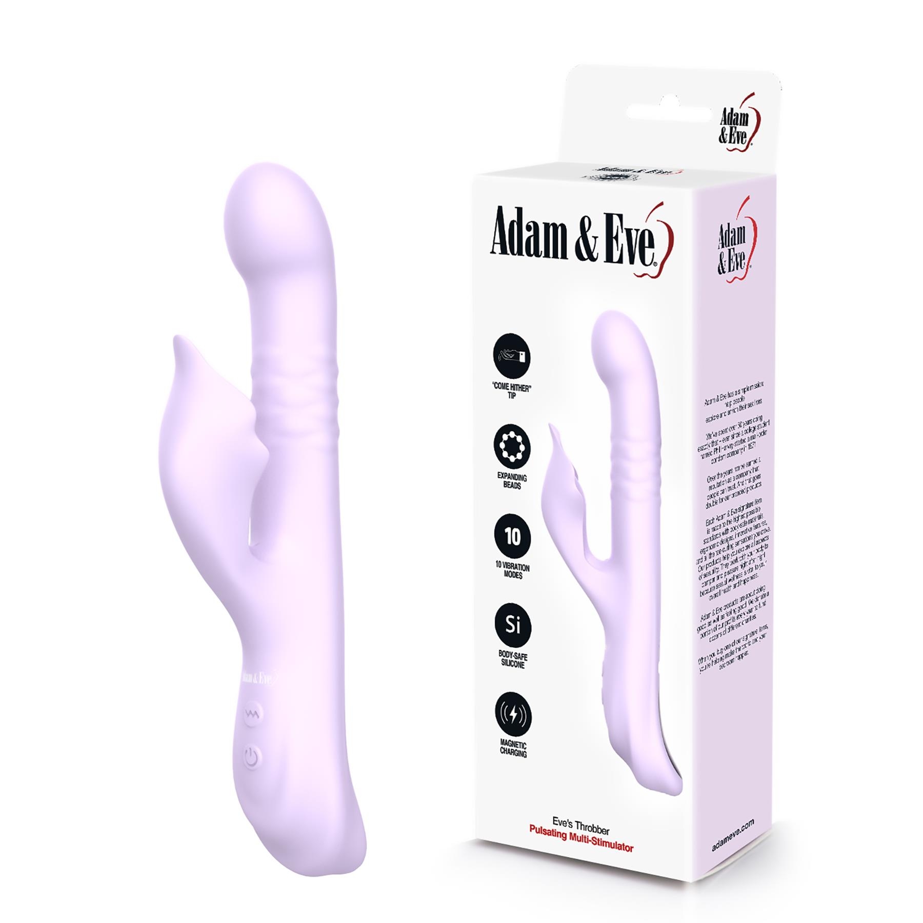 Eve's Throbber Dual Stimulator with Product and Package
