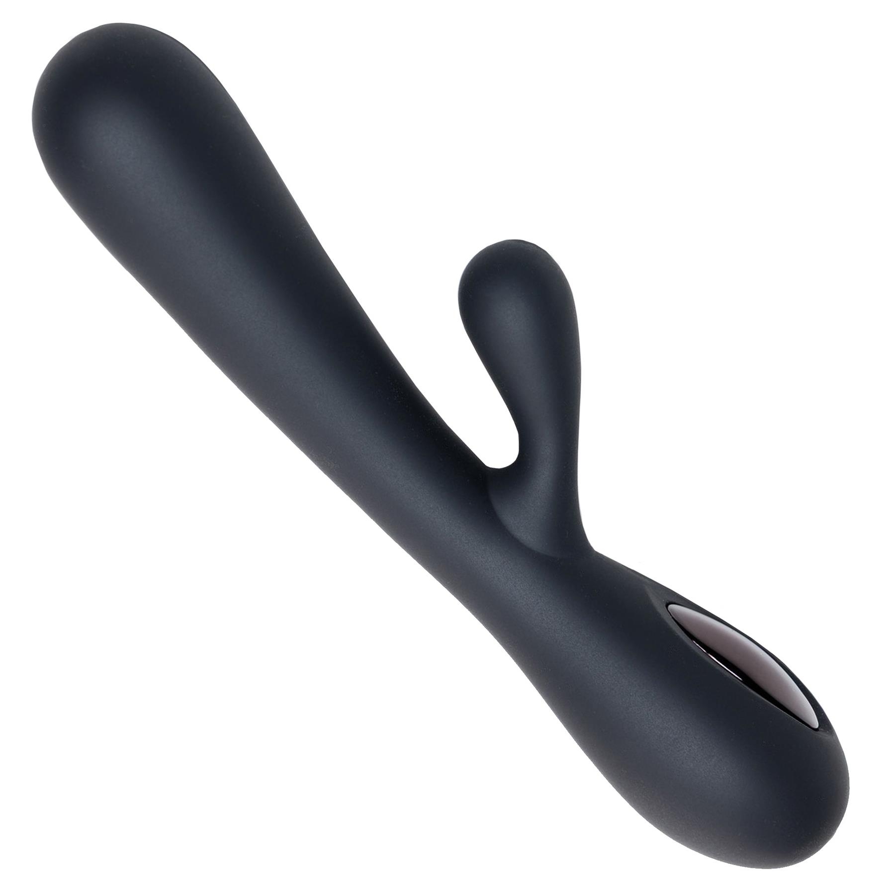 Adam & Eve Luxe Noir Lapine Sleek Rabbit Vibrator - Product Shot #1
