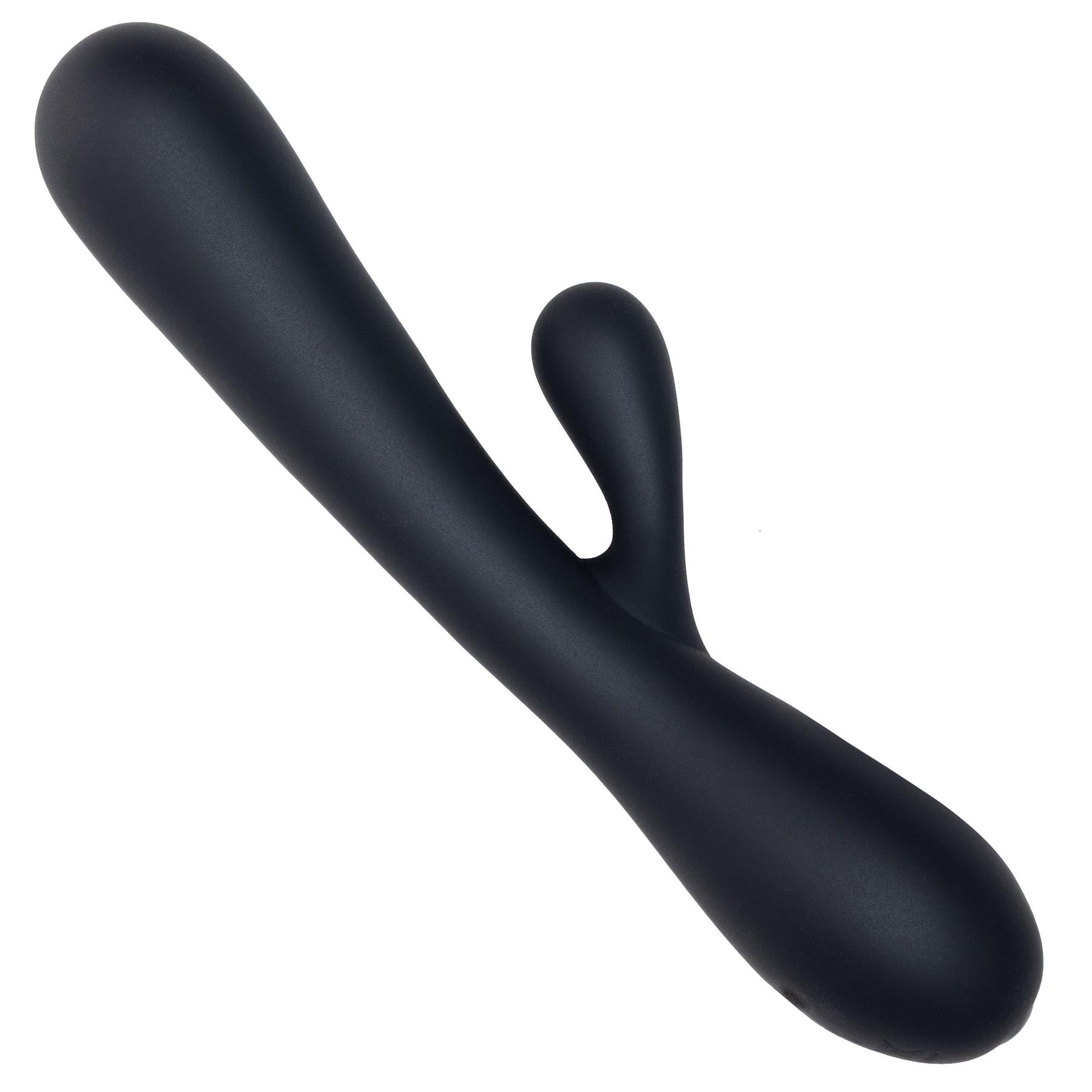 Adam & Eve Luxe Noir Lapine Sleek Rabbit Vibrator - Product Shot #2