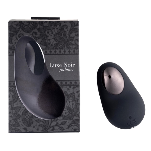 Adam & Eve Luxe Noir Palmier Personal Massager - Product and Packaging
