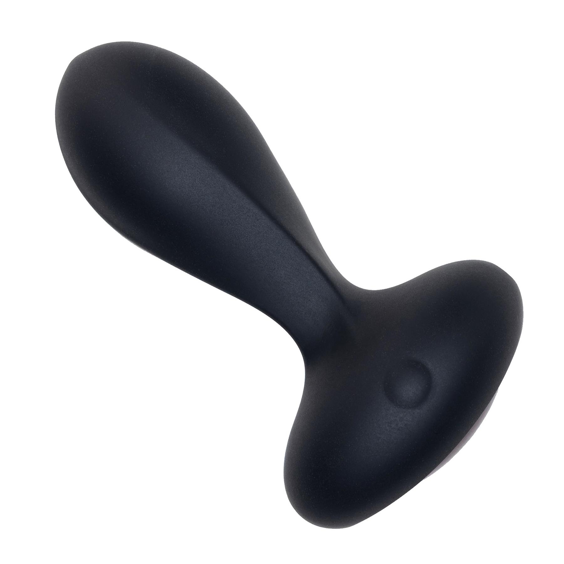 Adam & Eve Luxe Noir Prise Plush Vibrating Plug - Product Shot #1