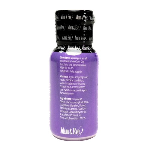 Adam & Eve Clit Sensitizer back of bottle