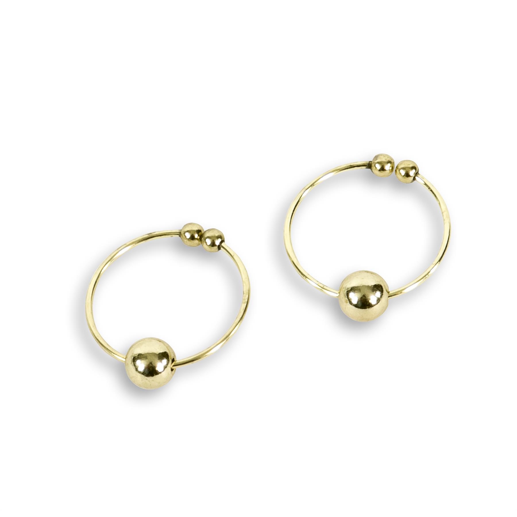 No Pierce Gold Nipple Rings view 2