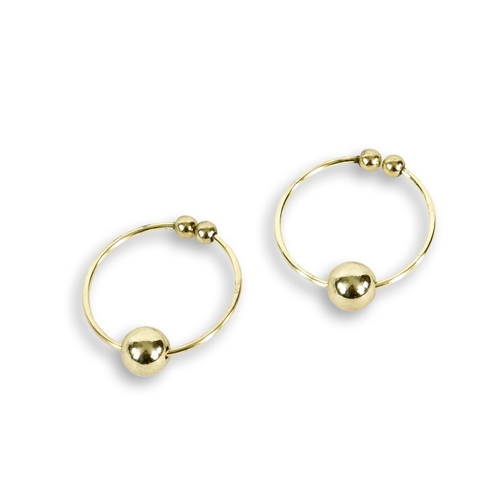 No Pierce Gold Nipple Rings view 2