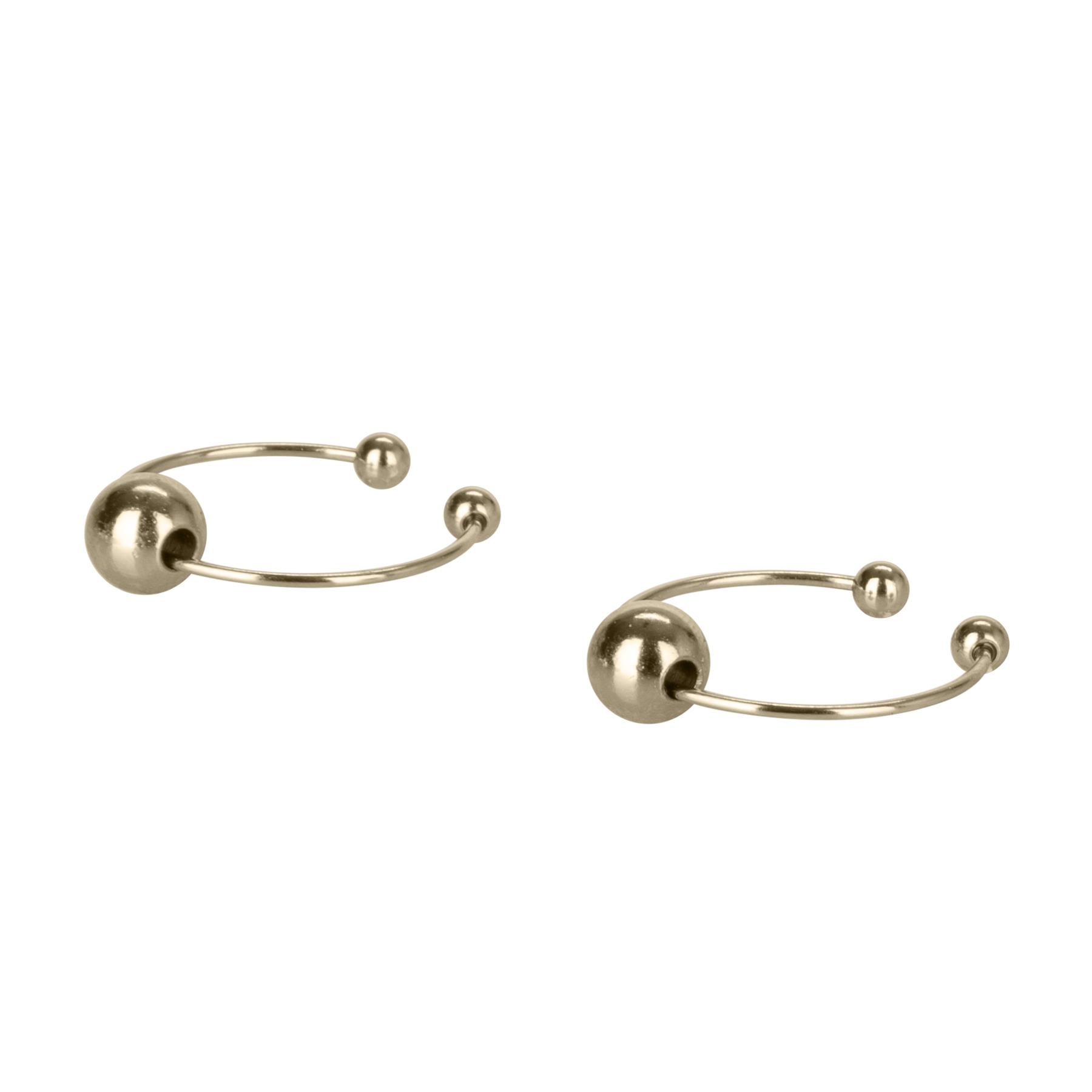 No Pierce Gold Nipple Rings view 4