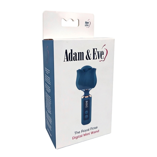 Adam & Eve The Royal Rose Digital Mini Wand - Packaging Shot - Sapphire