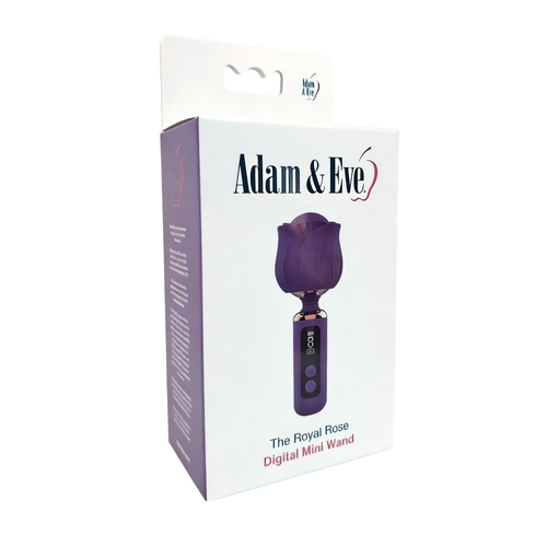 Adam & Eve The Royal Rose Digital Mini Wand - Packaging Shot - Amethyst