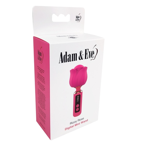 Adam & Eve Rizzy Rose Digital Mini Wand - Packaging - Fuchsia