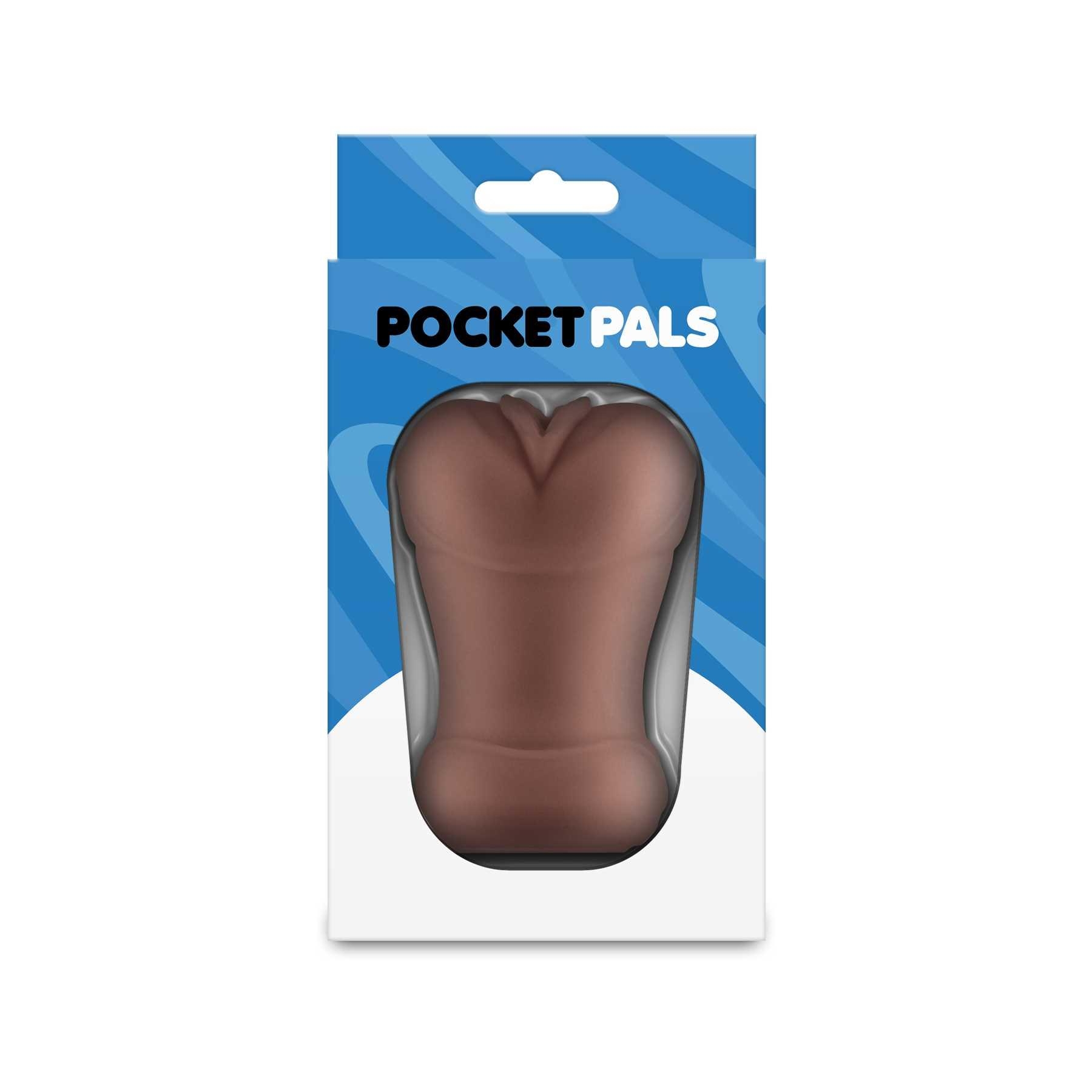Pocket Pals Vagina Stroker brown packaging with product