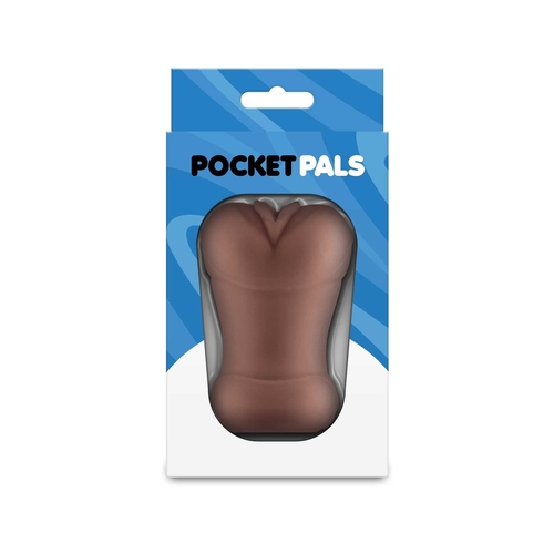 Pocket Pals Vagina Stroker brown packaging with product