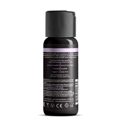 wicked sensual massage oil lavender + rosemary back