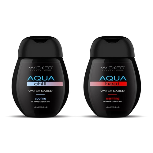 Wicked Sensation Kit Aqua Heat + Chill front of bottles