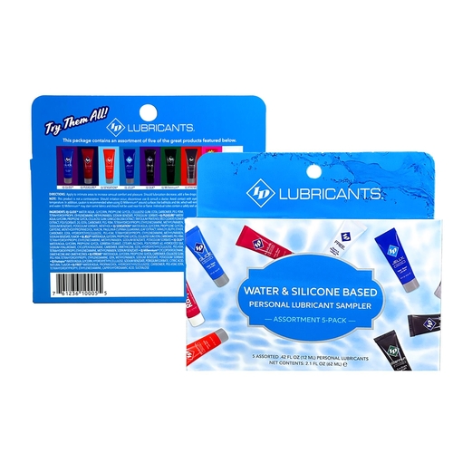ID Lubricants Assortment 5 Pack Glide front & back
