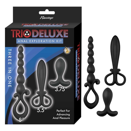 TRIO DELUXE ANAL EXPLORATION-Kit products with packaging
