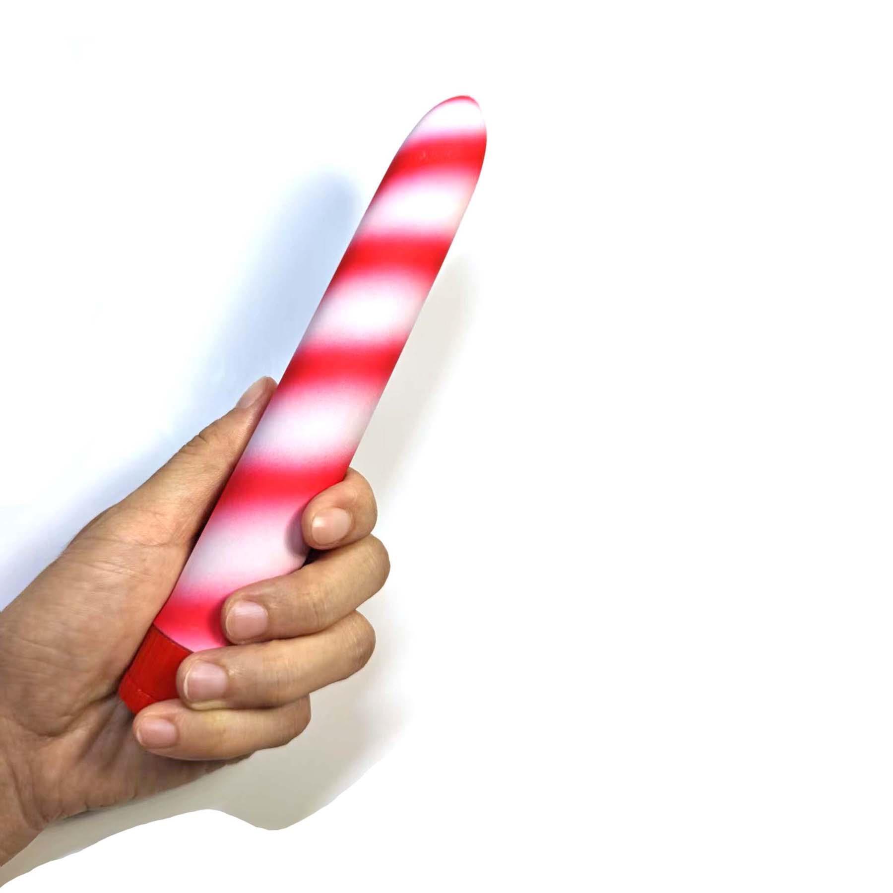 Candy Cane Vibrator - Hand Shot