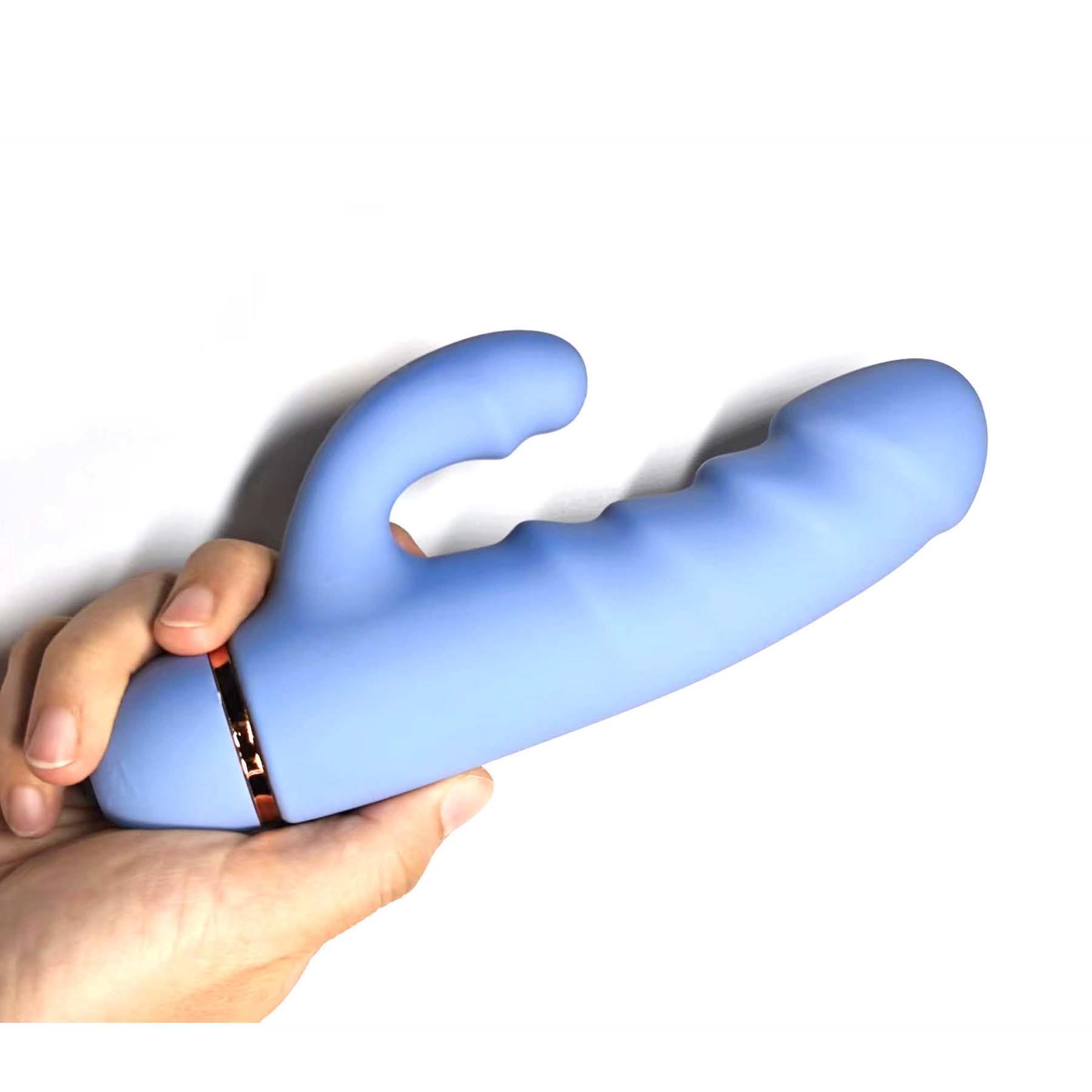 Velvet Dreams Rabbit - Lt Blue - Hand Shot