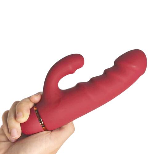 Velvet Dreams Rabbit - Burgundy - Hand Shot