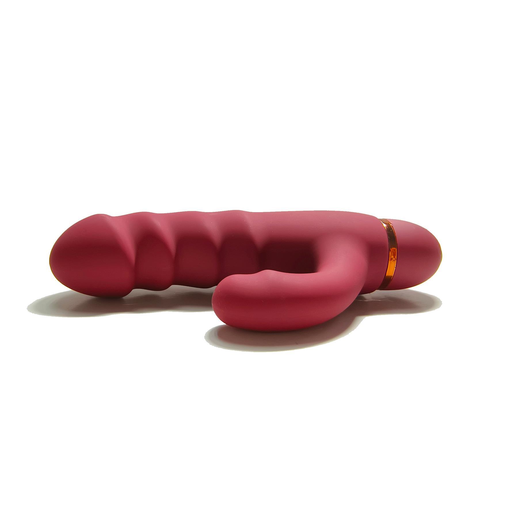 Velvet Dreams Rabbit - Burgundy - Product Shot - Laying Down