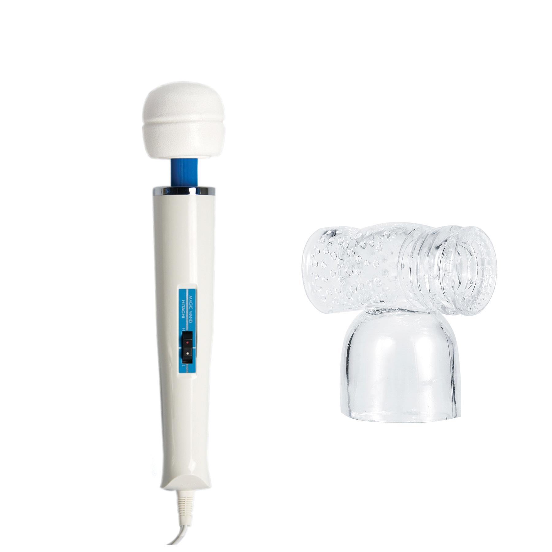 Magic Wand Original with Adam & Eve Turbo Stroker Wand Attachment