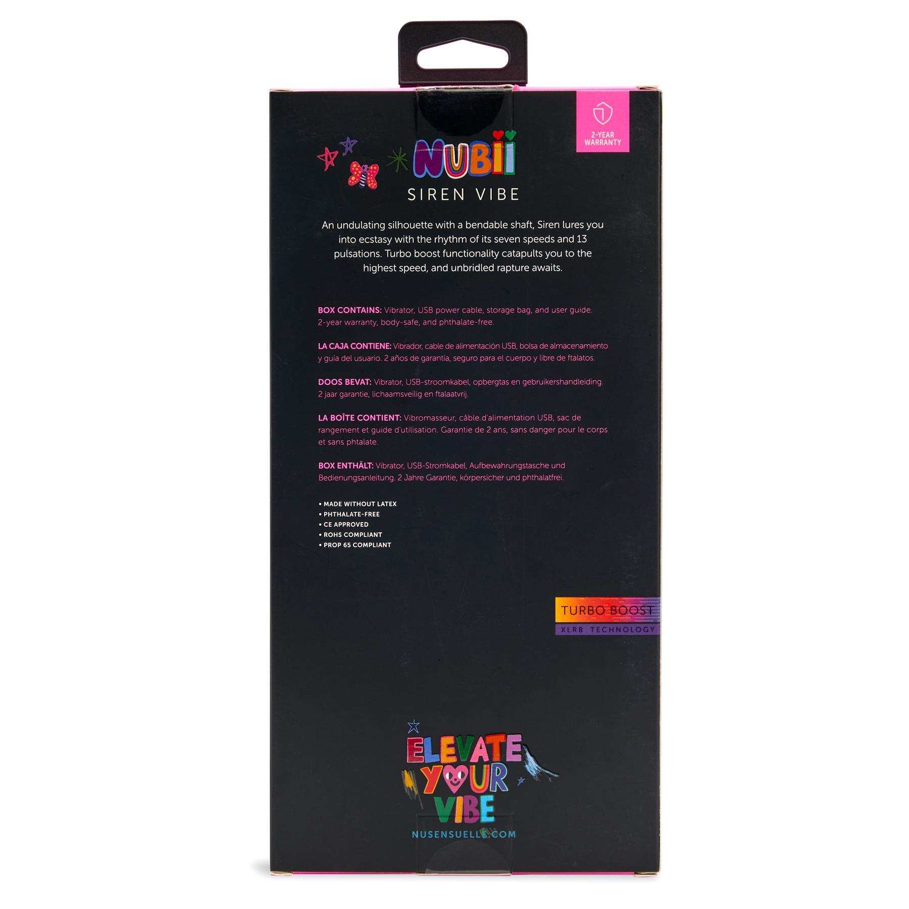 Nu Sensuelle Nubii Siren Vibe back of package