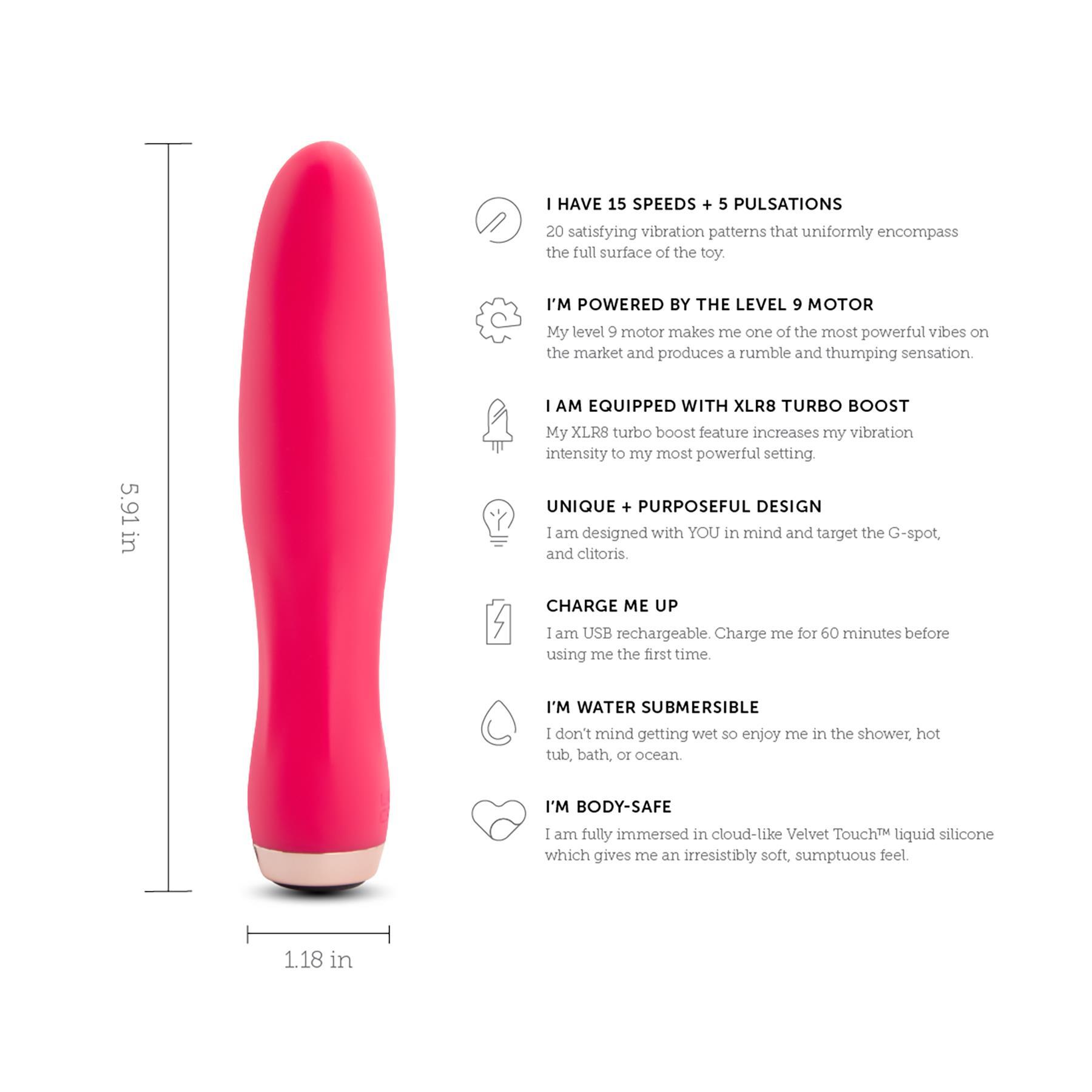 Nu Sensuelle Bella Velvet Touch Turbo Boost Vibe features