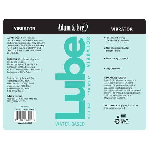 Adam & Eve vibrator Lubricant view 3