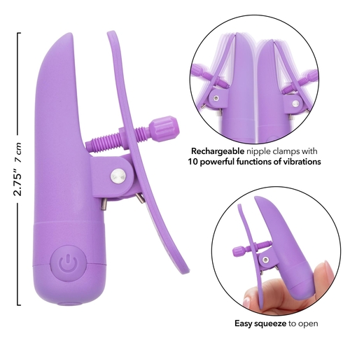 Nipple Play Nipplettes Rechargeable Clamps SHOWING FEATURES