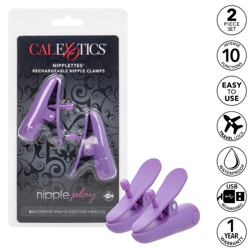Nipple Play Nipplettes Rechargeable Clamps FEATURES AND PACKAGE