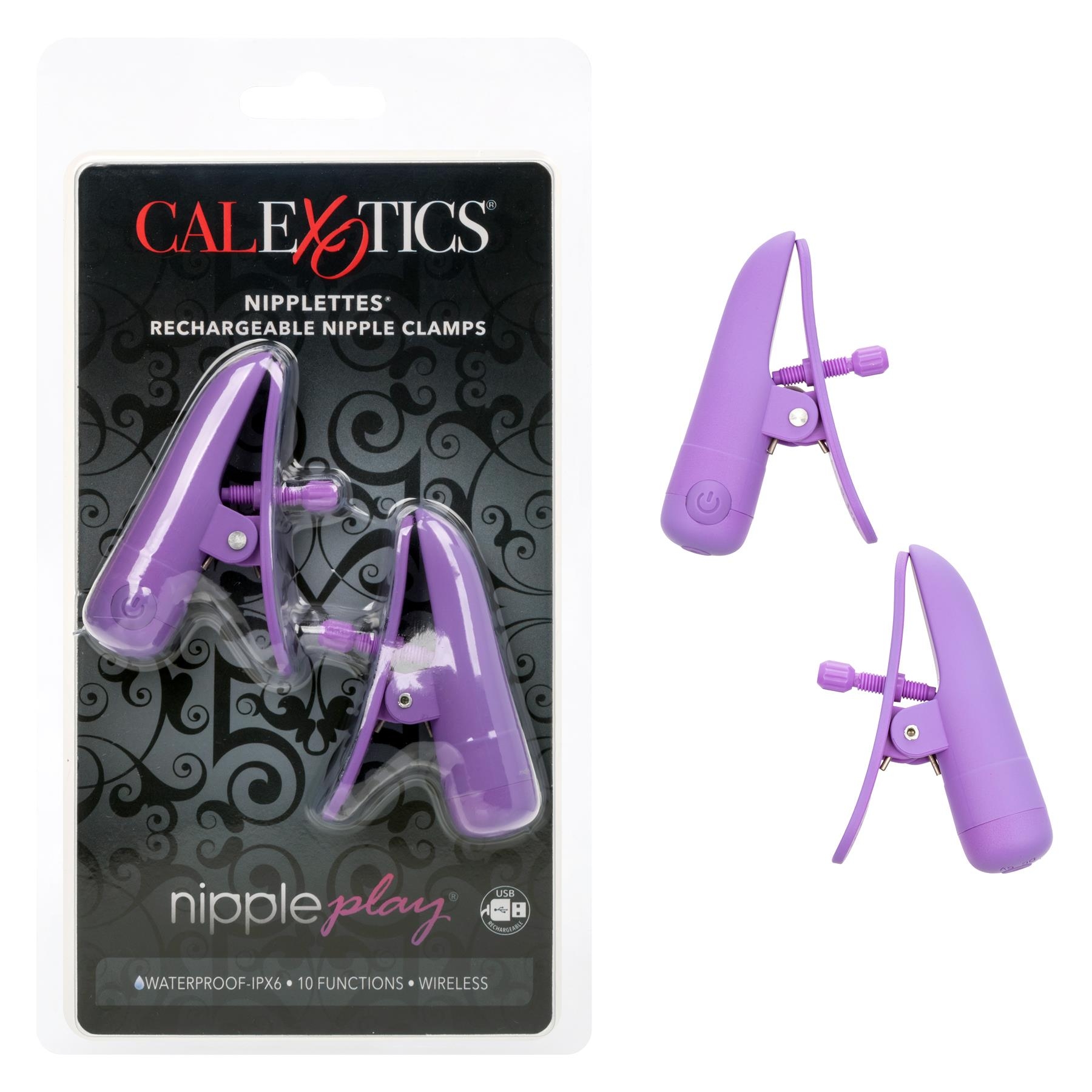 Nipple Play Nipplettes Rechargeable Clamps AND PACKAGE