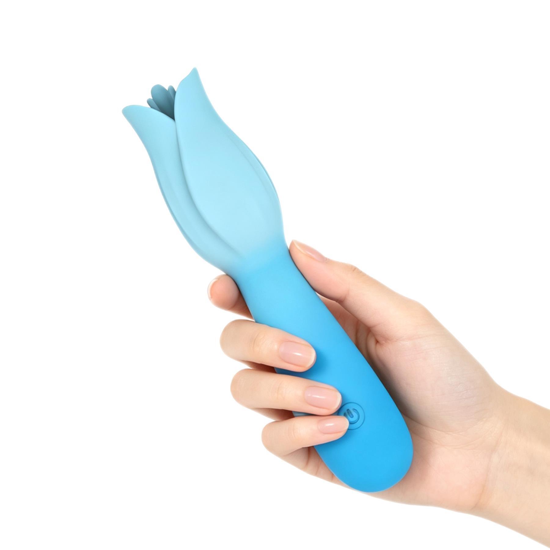 Adam & Eve Petite Lily Mini Wand Massager - Hand Shot