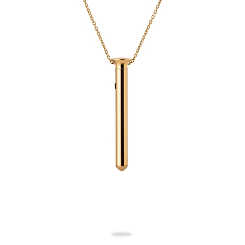 Crave Pleasure Jewelry Vesper Mini Necklace Vibrator rose gold view 1