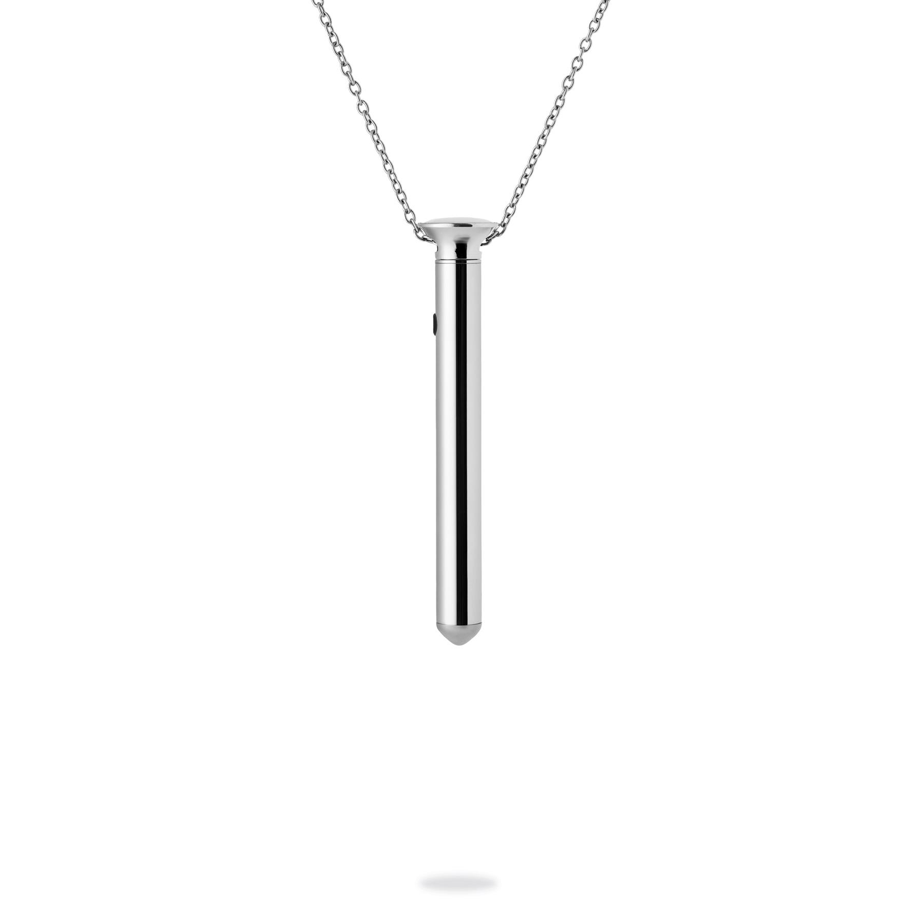Crave Pleasure Jewelry Vesper Mini Necklace Vibrator silver view 1