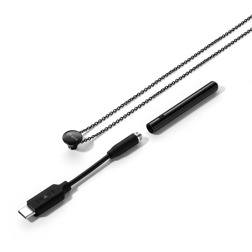 Crave Pleasure Jewelry Vesper Mini Necklace Vibrator black view 4