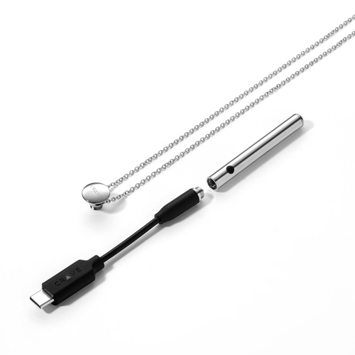 Crave Pleasure Jewelry Vesper Mini Necklace Vibrator silver view 4