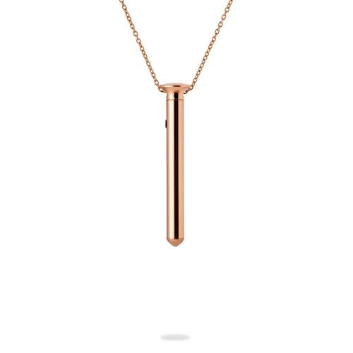 Crave Pleasure Jewelry Vesper Mini Necklace Vibrator rose gold view 6