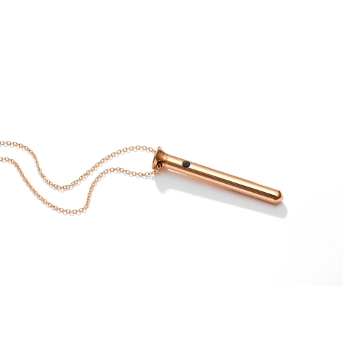 Crave Pleasure Jewelry Vesper Mini Necklace Vibrator rose gold view 10