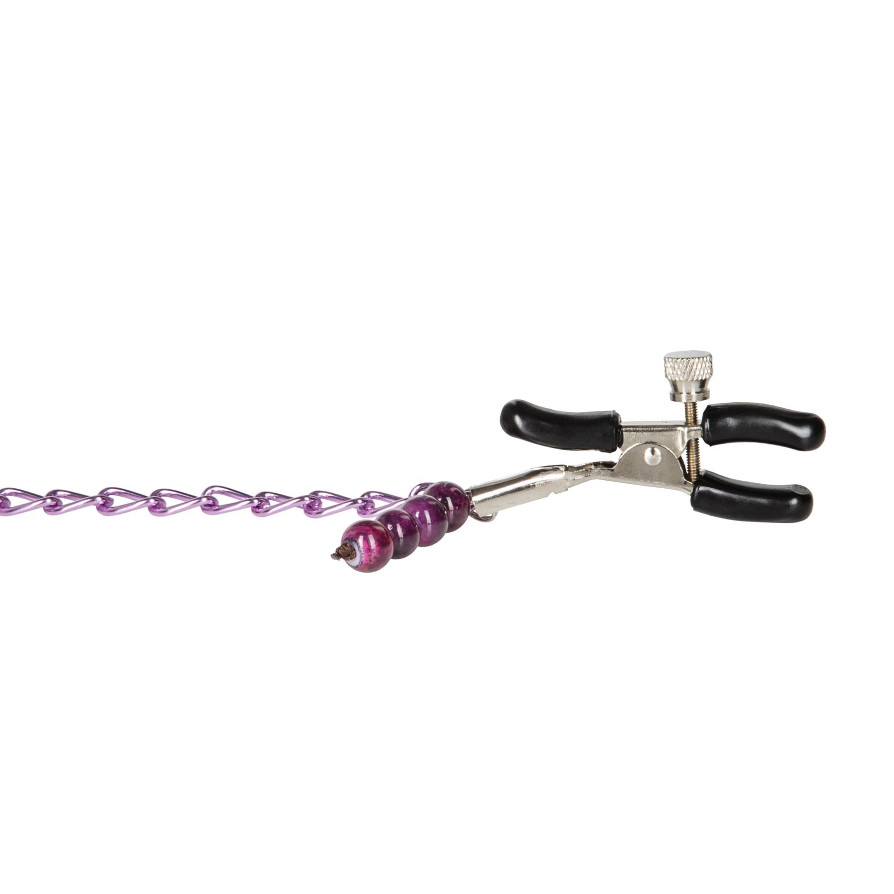 Nipple Play Chained Nipple Clamps showing clamp