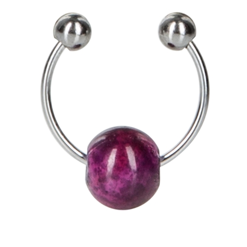 Nipple Play Chained Nipple Clamps showing naval ring view 1