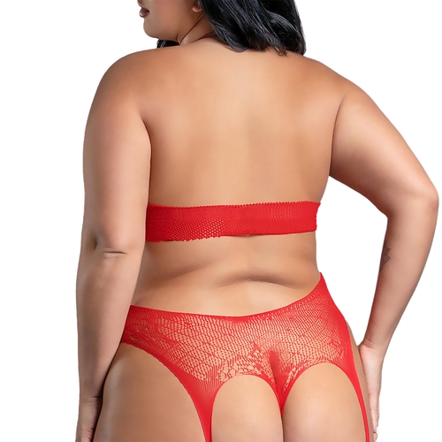 Stripped Down Teddy Bodystocking cropped back queen