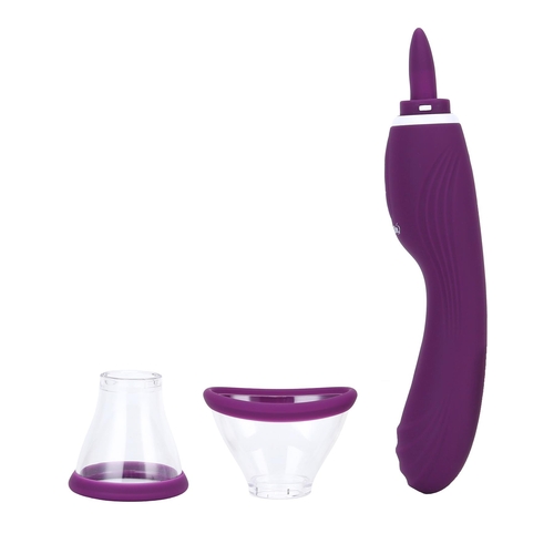 Adam & Eve The Femmina Licking Female Pump - Product and 2 Attachment Cups