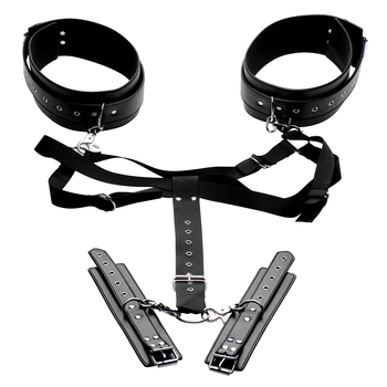 Master Series Acquire Thigh Harness With Wrist Cuffs