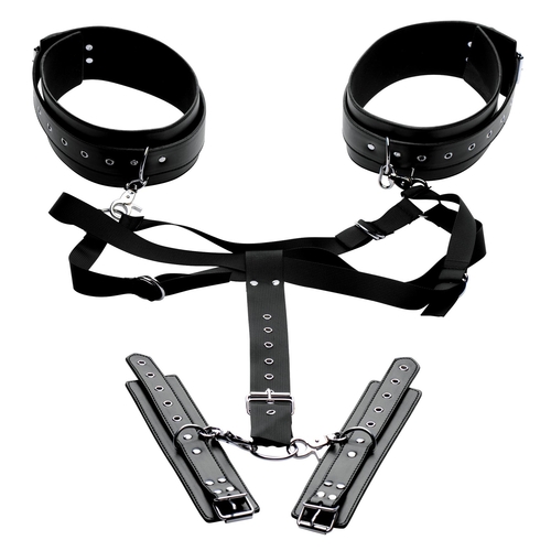 Master Series Acquire Thigh Harness With Wrist Cuffs