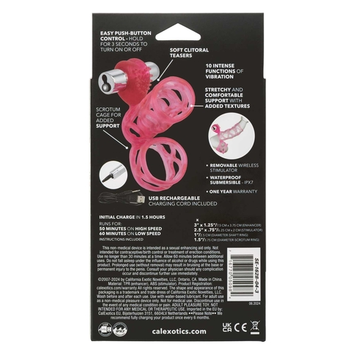 LOVERS CAGE back of package